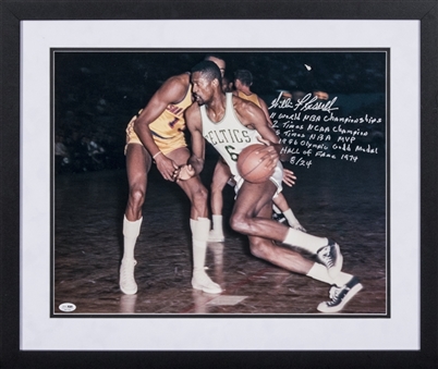 Bill Russell Autographed and Multi-Inscribed Framed 16x20 Photograph (JSA)